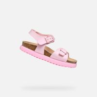 Pink Girls Sandals Geox Sandalubblebow - Girls