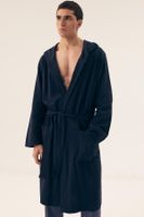 Pánský župan Henderson Marine - bavlna Tmavě modrá M