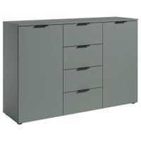 Carryhome ŠIROKÁ KOMODA, šalviovozelená, 135/90/40 cm