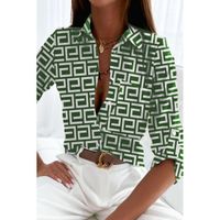 Elegante Bluse Mit Geometrischem Print Lavlenta, Grün
