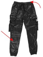 muške hlače DEVIL FASHION - Draven Dream Punk Studded Leather Cargo - OŠTEĆENO M