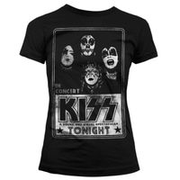 Damen T-Shirt Metal Kiss - In Concert Distressed Poster - HYBRIS XL