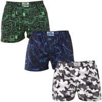 3PACK pánské trenky Styx art klasická guma nadrozměr vícebarevné (3E19234) 5XL