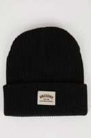 DEFACTO Boy's Woven Labeled Ribbed Knitted Beanie