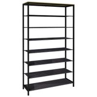 MID.YOU REGÁL NA TOPÁNKY, čierna, dub medový, 90/152/30 cm