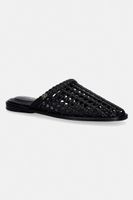 Tommy Hilfiger papuci pentru femei HILFIGER LEATHER MIX FLAT MULE