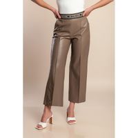 Große Größen 7/8 Lederhose, Beige