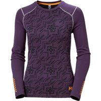 Helly Hansen W LIFA ACTIVE GRAPHIC CREW Дамско високо функционално бельо, винен, размер