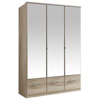 MID.YOU ŠATNÍ SKŘÍŇ SE ZRCADLEM, barvy dubu, 135/199/58 cm