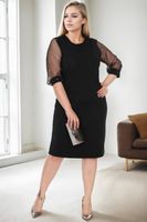52441 Dewberry Plus Size Dress-BLACK