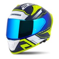 Moto přilba Cassida Aero Drome modrá/žlutá fluo/světle modrá/bílá XS (53-54)