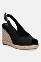 Tommy Hilfiger sandále na platforme po celej dĺžke FLAG HIGH WEDGE ESPAD SLINGBACK