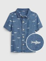 GAP Kids Denim Shirt Shark Washwell - Boys