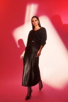Marisse Black Midi Skirt