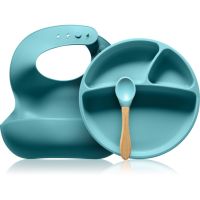 Minikoioi BLW II Aqua Green jedálenská súprava