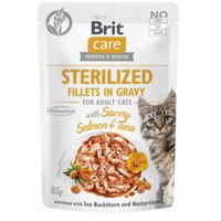 Kapsička Brit Care Cat Sterilized Fillets in Gravy with Savory Salmon&Tuna 85g