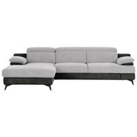 Livetastic ROHOVÁ SEDACIA SÚPRAVA, textil, strieborná, grafitová