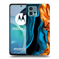 Silikónový čierny obal pre Motorola Moto G72 - Gold blue