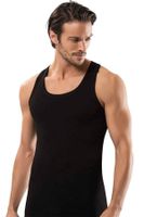 Dagi Black Combed Cotton Compact Athlete Men's Singlet.