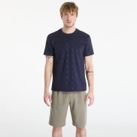T-shirt GUESS Nico Embossed Knit Ss Crew Peony Logo Smart Blue M