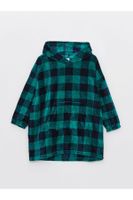 LC Waikiki Lcw Hooded Plaid Fleece Boy's Pajama Top