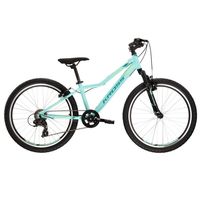 Juniorské dívčí kolo Kross LEA JR 1.0 24" Gen 003 S (12", 130-150 cm) akvamarín/zelená/mátová