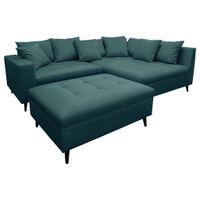 MID.YOU ROHOVÁ SEDAČKA, textil, petrolej