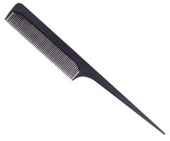 Tupírovací hrebeň Detail - Hair style Plastic Tail Comb - 21,5 cm, čierny