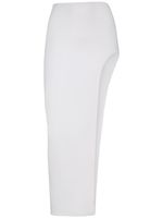 Crepe Midi Skirt W/ Side Arch Slit
