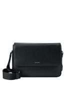 Calvin Klein Messenger torba preko ramena 'Metal Logo Messenger'  crna