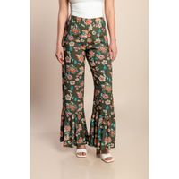 Lange Hose Mit Print, Oliv