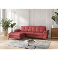Sit & More ROHOVÁ SEDAČKA, textil, koža, červená