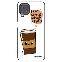 Silikónový čierny obal pre Samsung Galaxy A12 A125F - Cute coffee