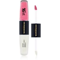 Dermacol 16H Lip Colour langlebiger, glänzender Lippenstift Farbton 15 Dazzling Diva 2x4 ml