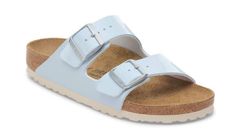 Birkenstock Arizona Birko-Flor Patent Narrow Fit Unisex - Sandale Birkenstock - Albastru - 1030455-5 - Size: 5