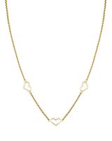 Rosefield Něžný pozlacený náhrdelník se srdíčky Toccombo JNTHG-J535
