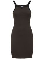 Contrast Cotton Jersey Mini Dress