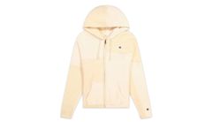 Champion Patchwork Velour Fleece ZIP-UP Hoodie - Dámske - Mikina Champion - Biele - 113506-F20-YS094 - Veľkosť: M