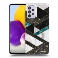 Silikónový čierny obal pre Samsung Galaxy A72 A725F - Dark geometry