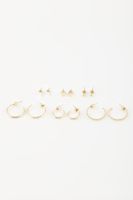 DEFACTO Women's 6-Piece Gold Earrings