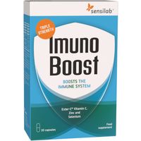 Imuno Boost | 24-Stunden-Schutz für das Immunsystem | 3-in-1-Wirkung | Vitamin C + Zink + Selen | 20 Kapseln | Sensilab