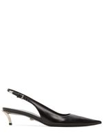 40mm Leather Slingback Pumps