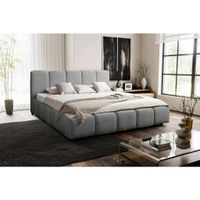 MID.YOU ČALÚNENÁ POSTEĽ, 180/200 cm, sivá