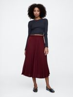 GAP Pleated satin midi skirt - Women's