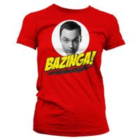 Film T-Shirt Frauen The Big Bang Theory - Bazinga Sheldons Head - HYBRIS - WB-5-TBBT014-H46-2-RD L