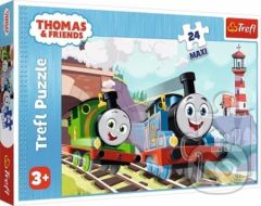 Mašinka Tomáš Tom a Percy na kolejích (MAXI 24 dílků) - puzzle z kategorie 15 - 60 dílků