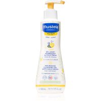 Mustela Bébé Dry Skin hranilni čistilni gel z vsebnostjo zaščitne kreme za obnovo kožne bariere za otroke od rojstva 300 ml