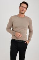 DEFACTO Regular Fit Crew Neck Basic Plain Knitwear Casual Sweater