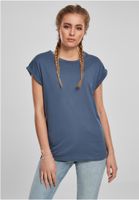 Women's T-shirt with extended shoulder vintageblue