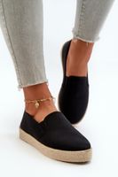 EVENTO Dámské espadrilky na platformě černé Naloenma